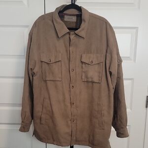 Johnston & Murphy Men's Tan Shirt Jacket